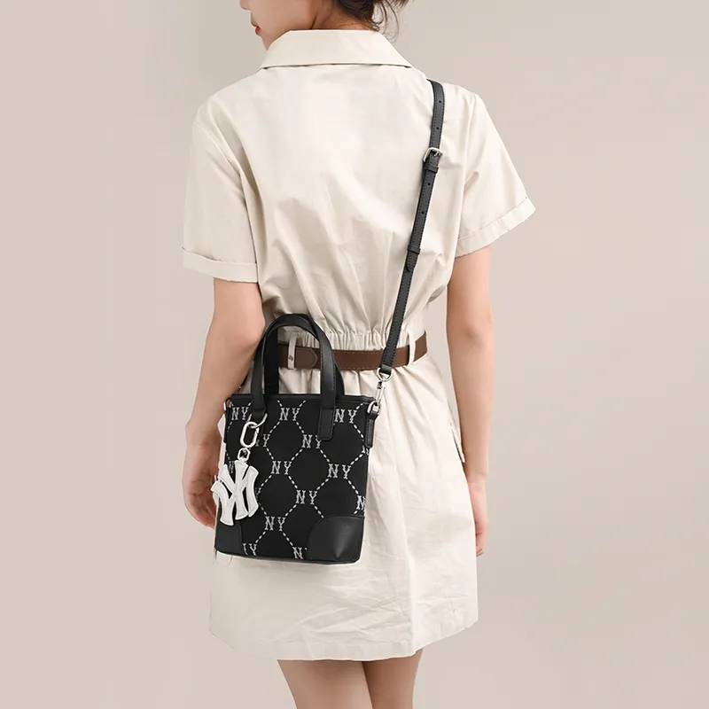 Lan Bao Fan Cow Leather Bag Accessory Unisex Black-4