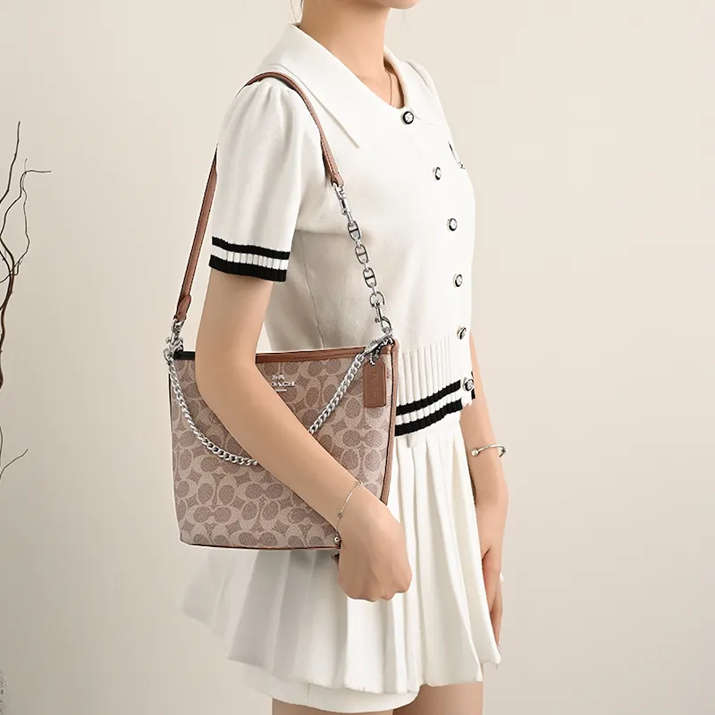 Lan Bao Fan Alloy Metal Bag Accessory Bag Strap Women's Gold/Silver-68
