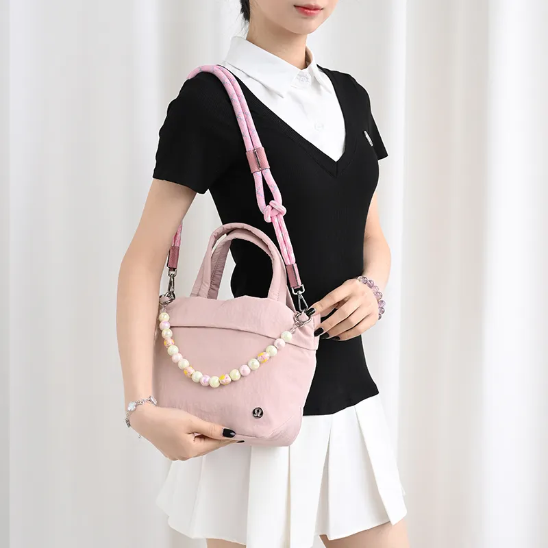 Lan Bao Fan Microfiber Synthetic Leather Bag Strap Women's Pink-22