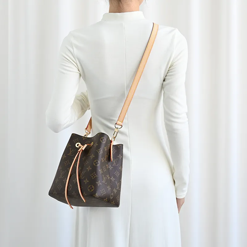Lan Bao Fan Cow Leather DuPont Paper Bag Accessory Bag Strap Bag Insert Unisex White/Gold-14