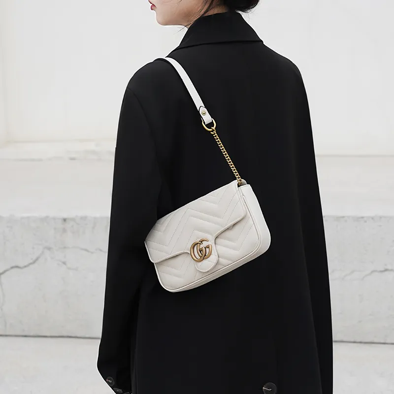 Lan Bao Fan Cow Leather Bag Insert Women's Ecru/Black-84