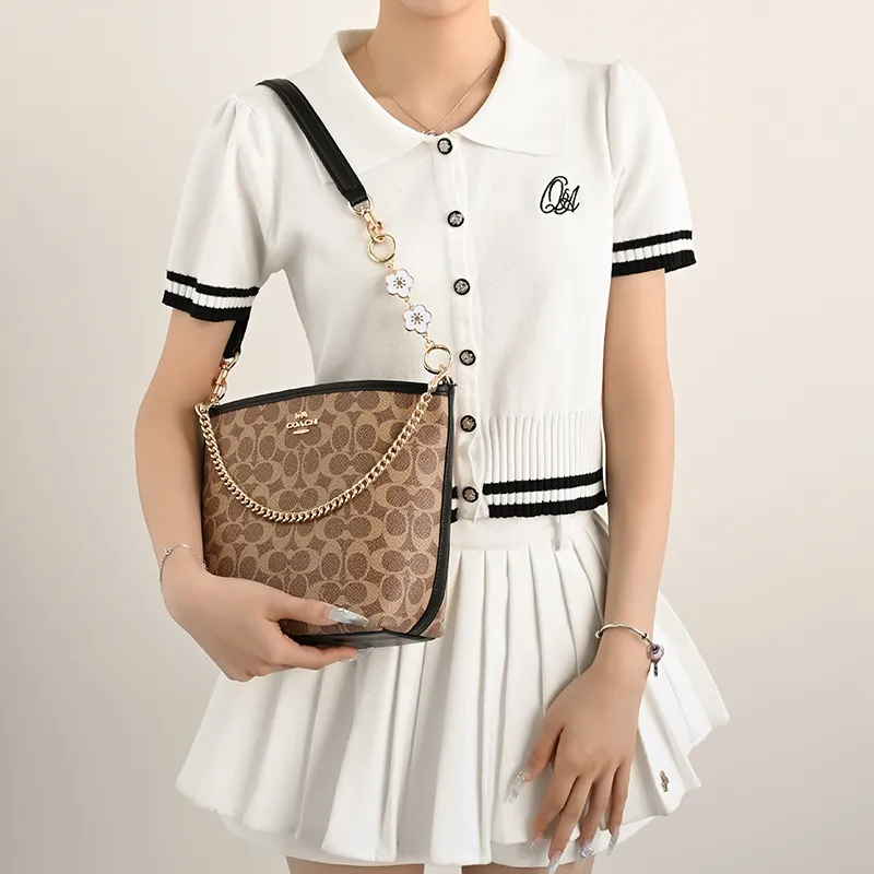Lan Bao Fan Alloy Metal Bag Accessory Bag Strap Women's Gold/Silver-2