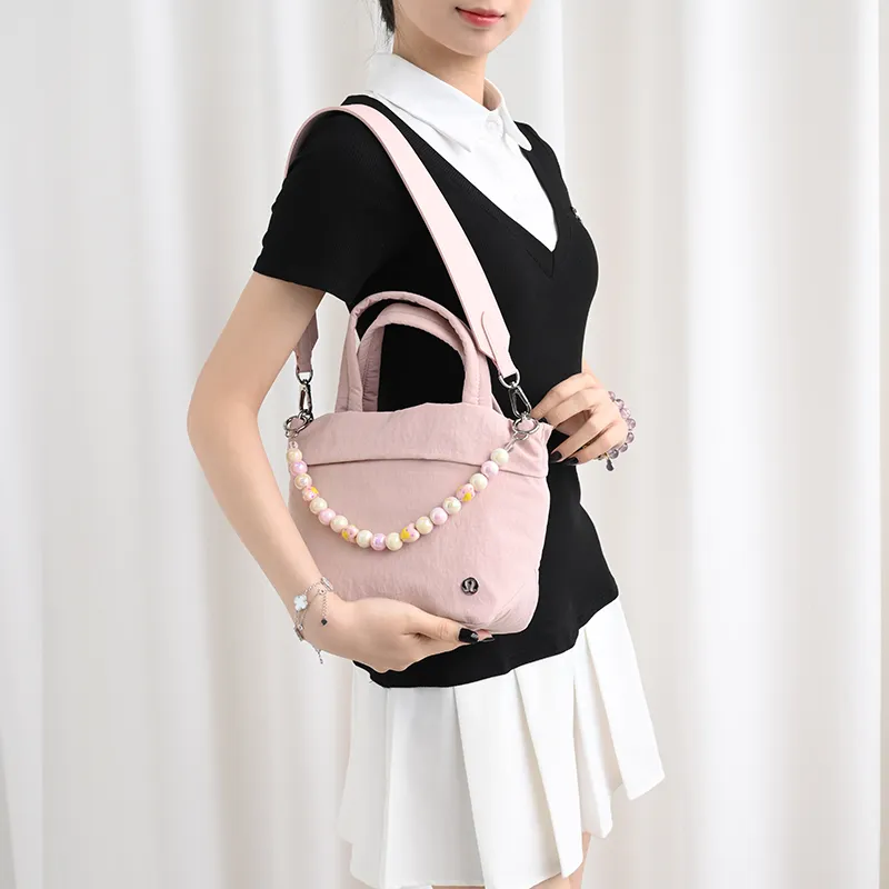Lan Bao Fan Microfiber Synthetic Leather Bag Strap Women's Pink-18