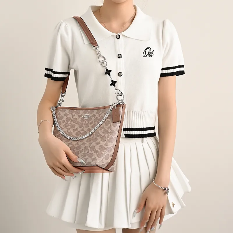 Lan Bao Fan Alloy Metal Bag Accessory Bag Strap Women's Gold/Silver-42