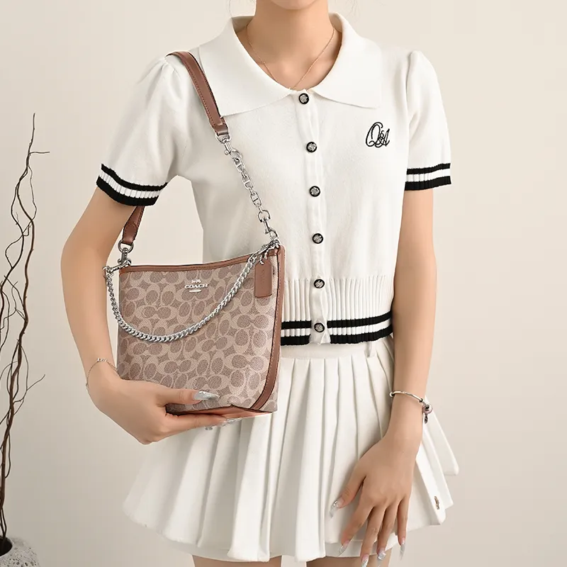 Lan Bao Fan Alloy Metal Bag Accessory Bag Strap Women's Gold/Silver-67