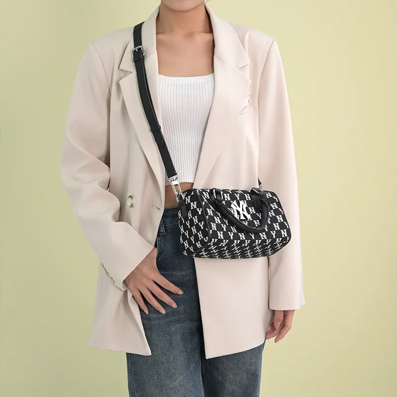 Kim Yeon sha Microfiber, Felt Shoulder Strap, Bag Accessory Unisex Black-10