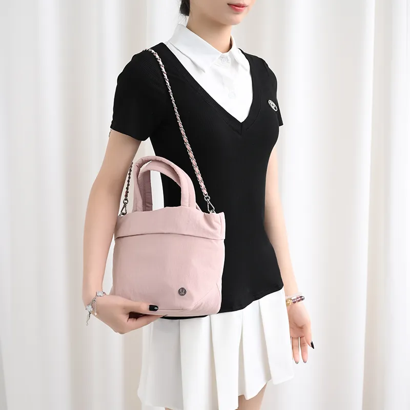 Lan Bao Fan Microfiber Synthetic Leather Bag Strap Women's Pink-37