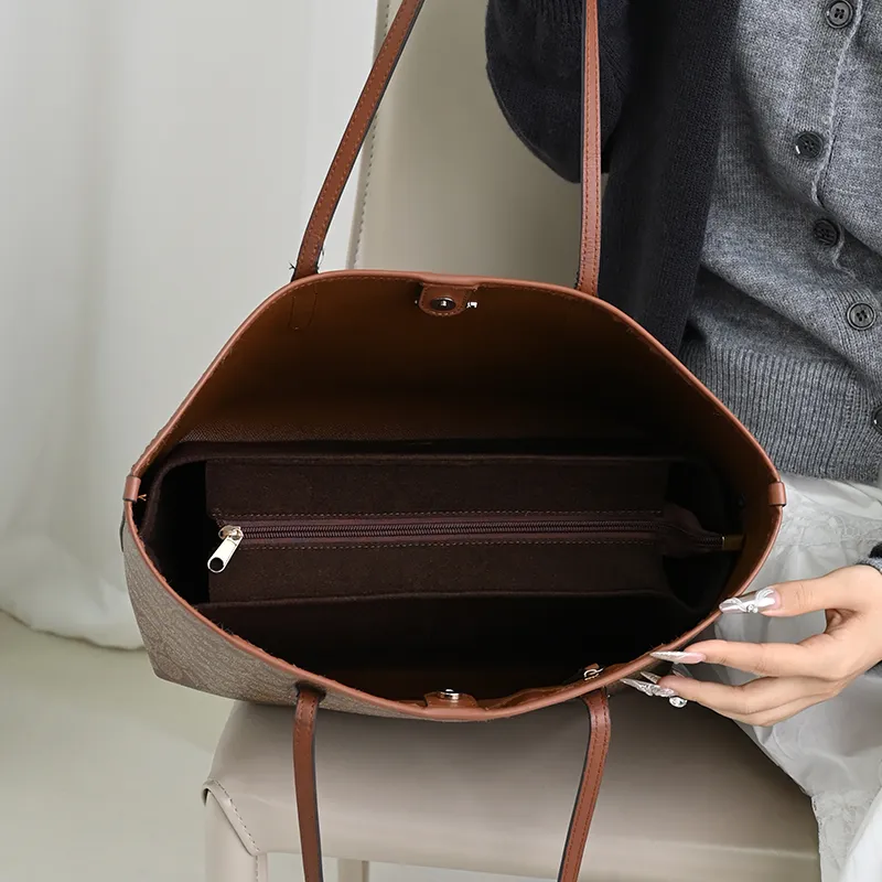 Lan Bao Fan Artificial Leather, Felt Bag Insert Unisex Multicolor-24