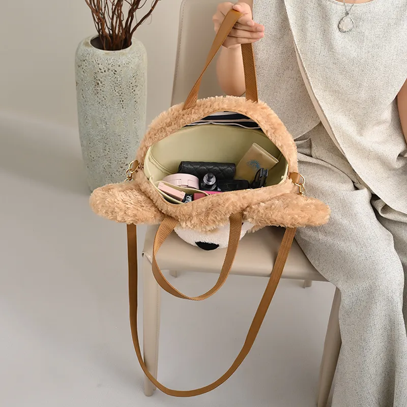 Lan Bao Fan Felt Bag Insert Women's Beige-5