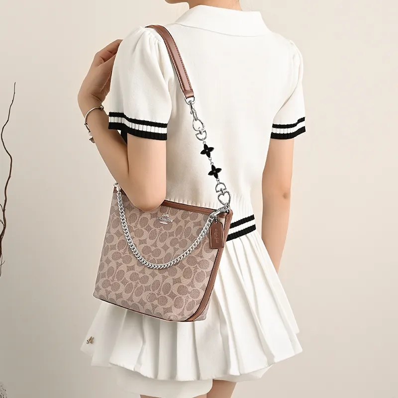 Lan Bao Fan Alloy Metal Bag Accessory Bag Strap Women's Gold/Silver-44