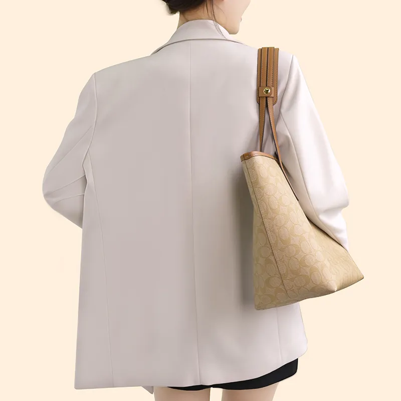 Lan Bao Fan Compatibility COACH Monogram City 33/30 Tote Shopping Bag, Tote DuPont Paper Bag Insert Unisex Multicolor-4