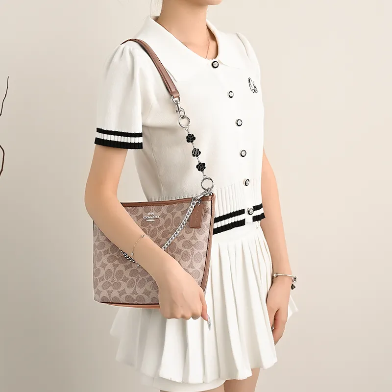 Lan Bao Fan Alloy Metal Bag Accessory Bag Strap Women's Gold/Silver-58
