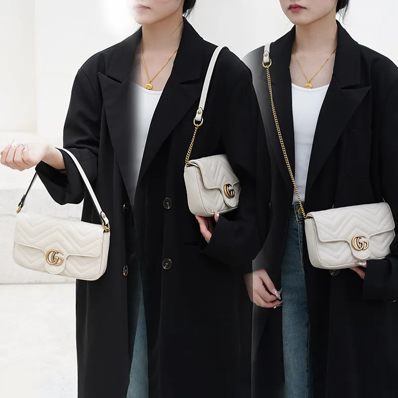 Lan Bao Fan Cow Leather Bag Insert Women's Ecru/Black-121