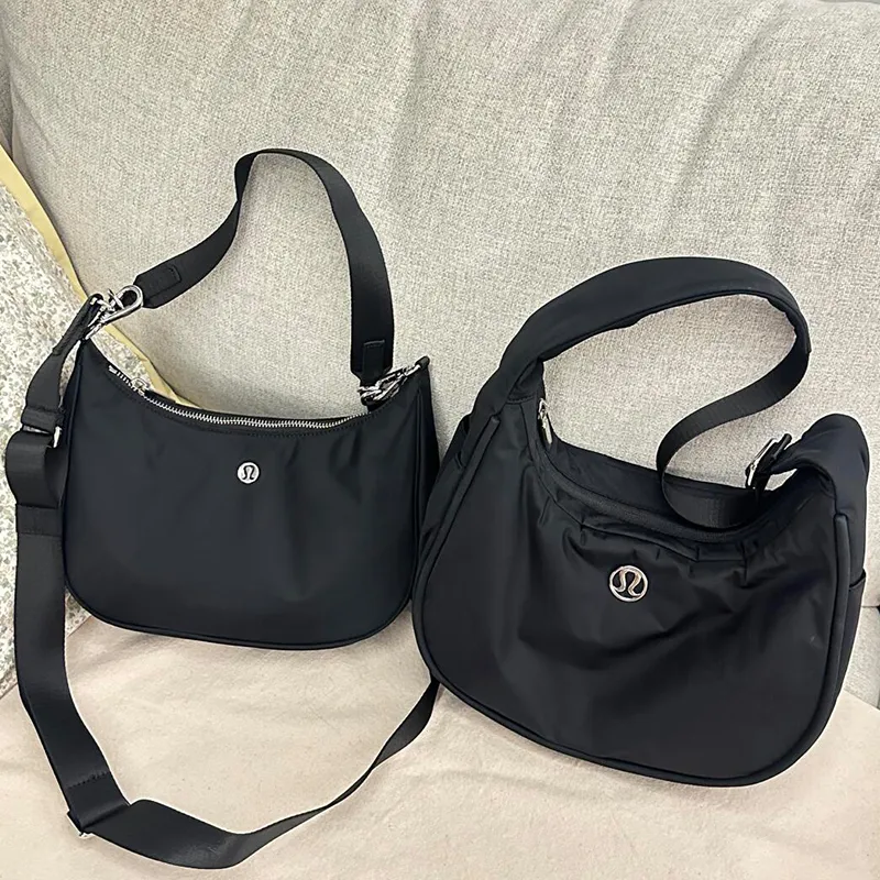 Lan Bao Fan Nylon Canvas Adjustable Conversion Extension Strap Shoulder Strap Crossbody Handbag Merch Unisex Black-29