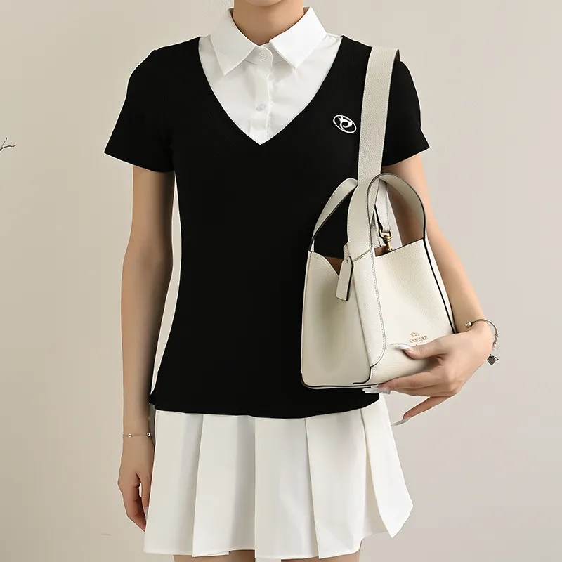 Lan Bao Fan DuPont Paper, Cow Leather Bag Insert Women's White-16