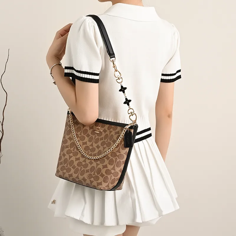 Lan Bao Fan Alloy Metal Bag Accessory Bag Strap Women's Gold/Silver-9