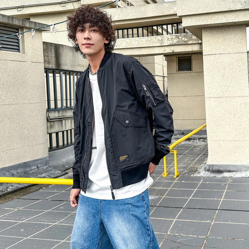 VIP Pilot Jacket Loose Fit Baseball Jacket Men's-11