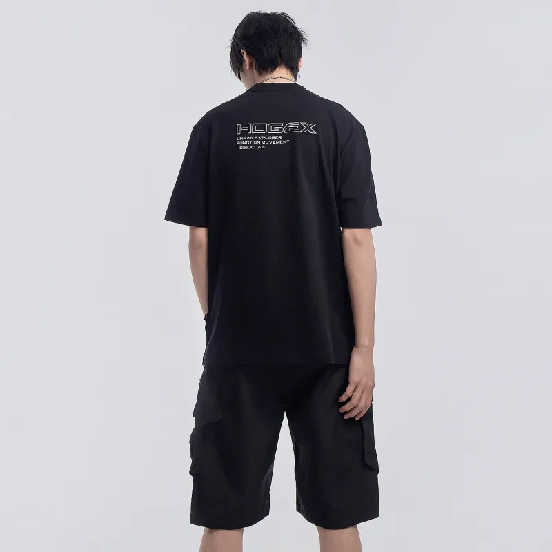 VIP Workwear 3D Effect Pocket Loose Fit Mountain Series Short Sleeved T Shirts Unisex Black-7