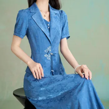 Mylan Two Piece Skirt Sets Women's Blue