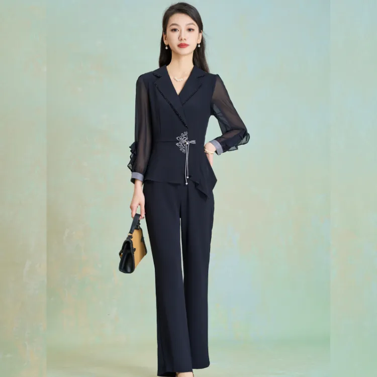 Mylan Casual Suit Women's Navy Blue-4