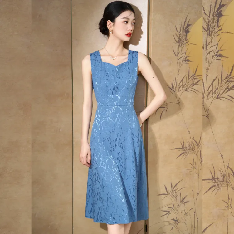 Mylan Two Piece Skirt Sets Women's Blue-5