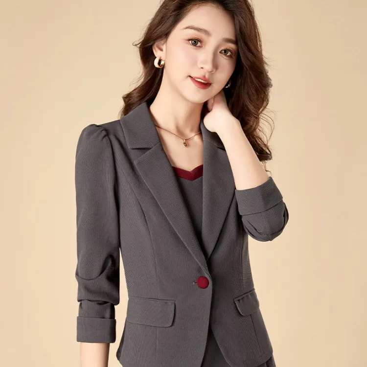 Mylan Two Piece Skirt Sets Women's Gray-4