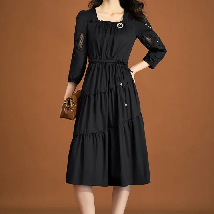 Mylan Long Sleeved Dresses Women's Black-1