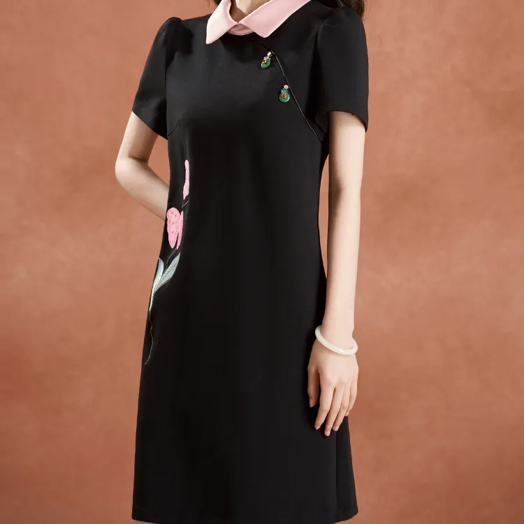 Mylan Short Sleeved Dresses Women's Black-0