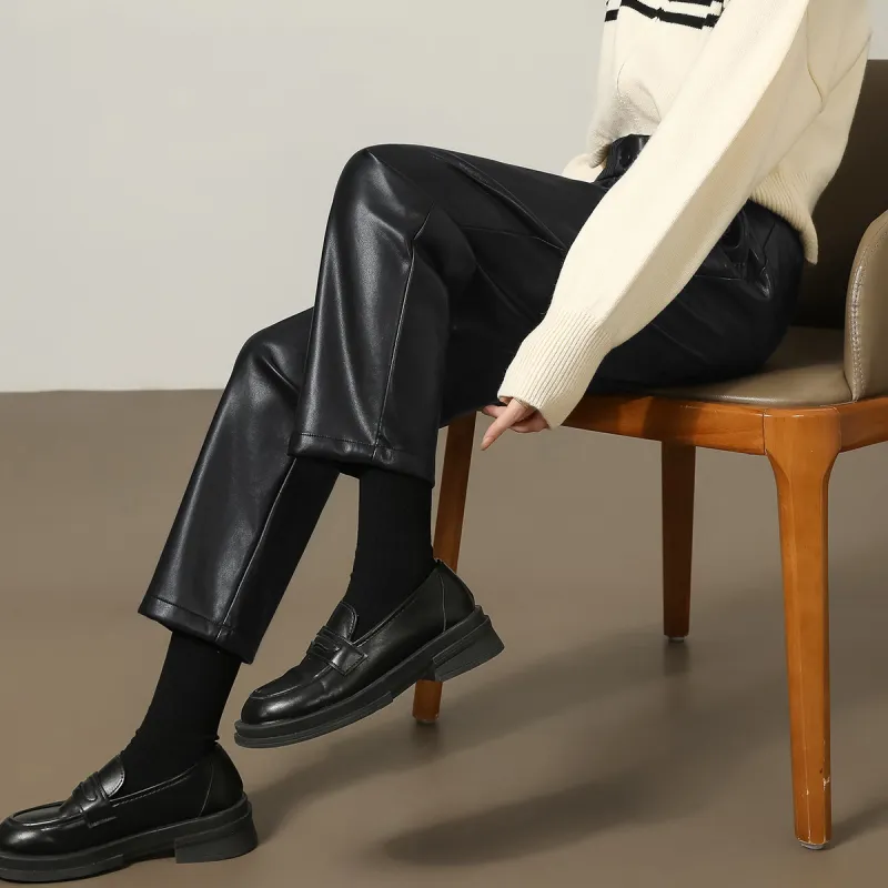 Mylan Leather Pants Women's Black-4