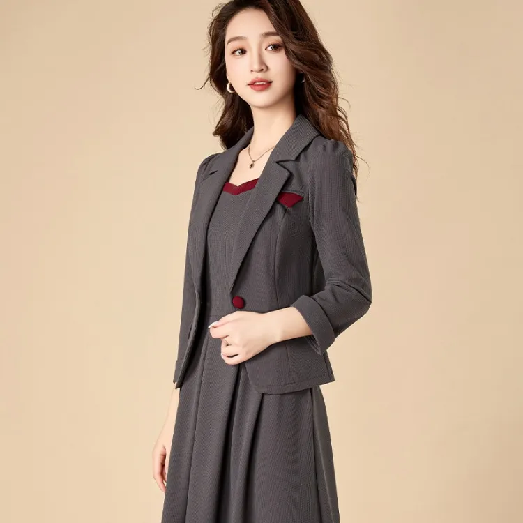 Mylan Two Piece Skirt Sets Women's Gray-2