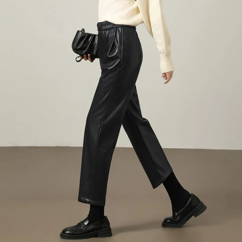 Mylan Leather Pants Women's Black-6