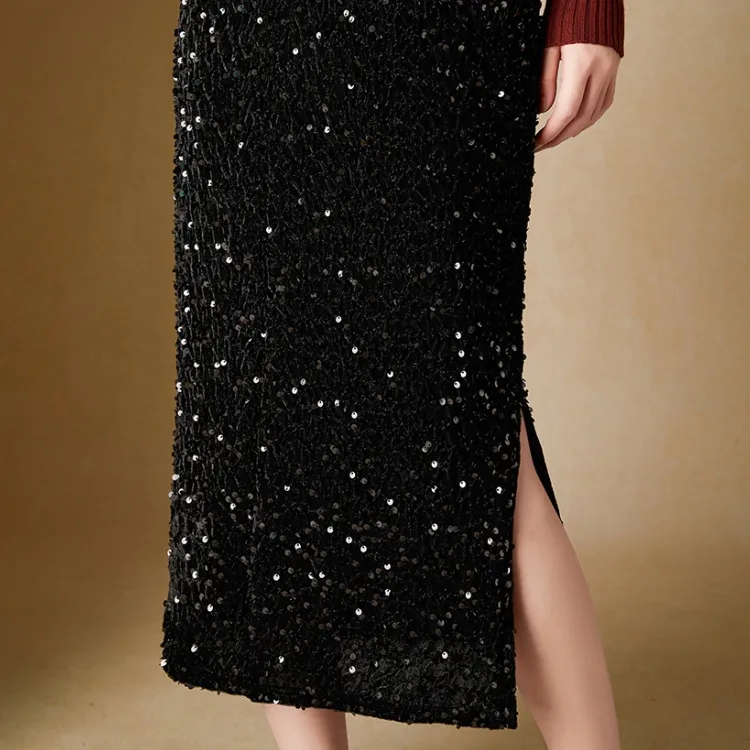 Mylan Casual Long Skirt Women's Black-3