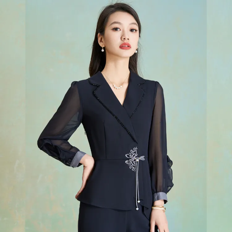 Mylan Casual Suit Women's Navy Blue-1
