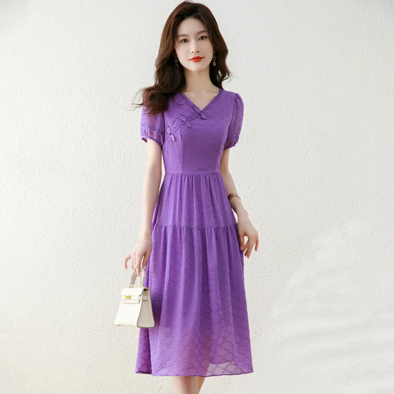 Mylan SS24 Short Sleeved Dresses Women's Purple-5