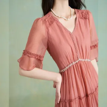 Mylan Short Sleeved Dress Women's Pink