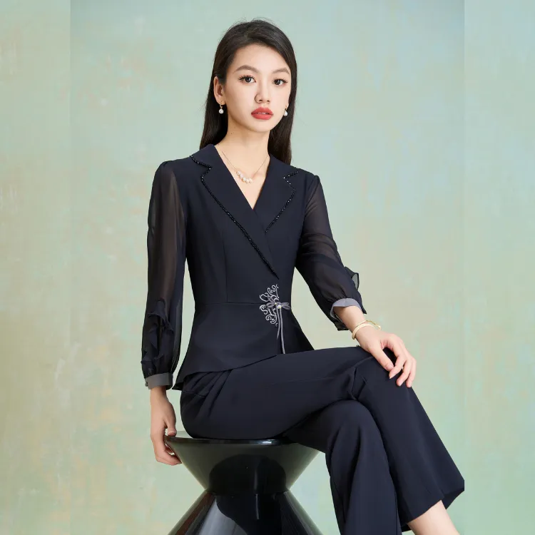 Mylan Casual Suit Women's Navy Blue-5