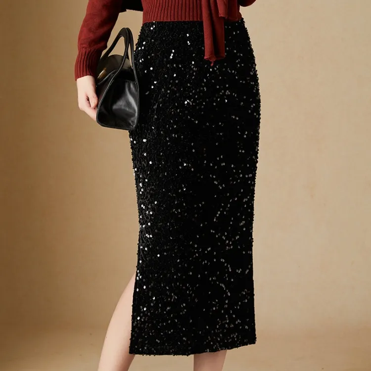 Mylan Casual Long Skirt Women's Black-5