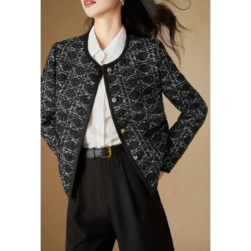 Mylan Cropped Coats Women's Black-1