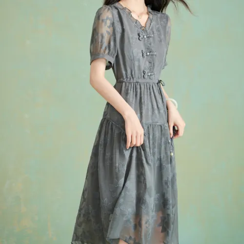 Mylan Short Sleeved Dress Women's Gray