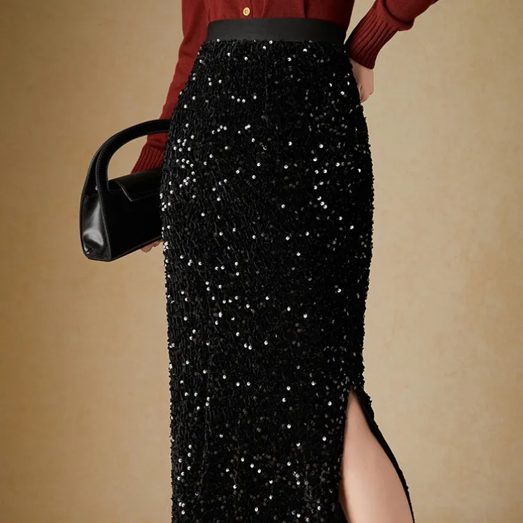 Mylan Casual Long Skirt Women's Black-2