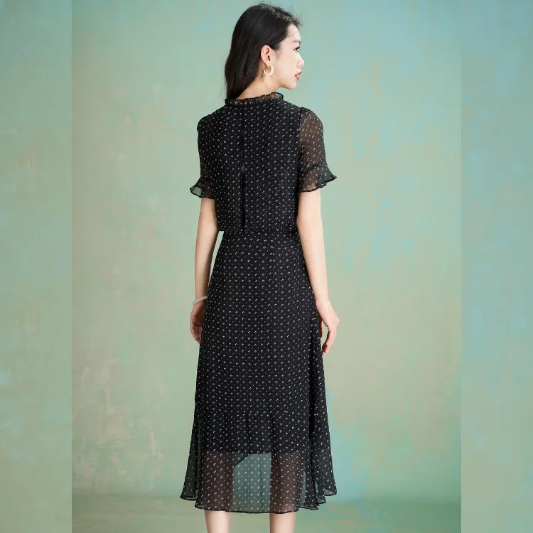 Mylan Short Sleeved Dresses Women's Black-6
