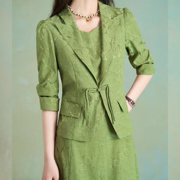 Mylan Skirt Set Women's Pea Green-1