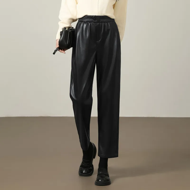Mylan Leather Pants Women's Black-5