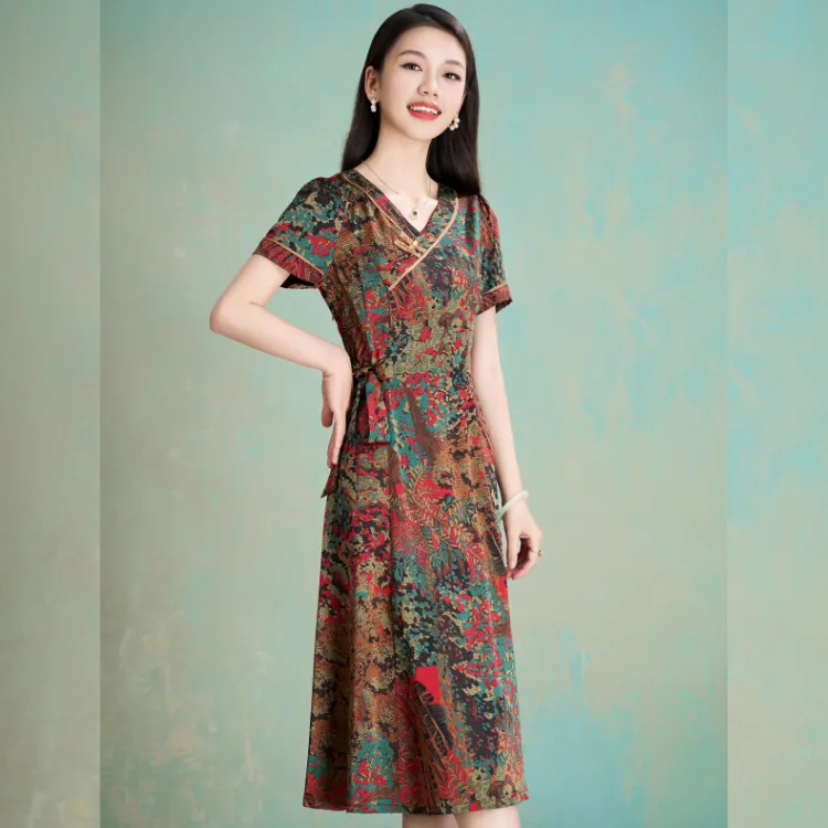 Mylan SS24 Short Sleeved Dress Women's Red-5
