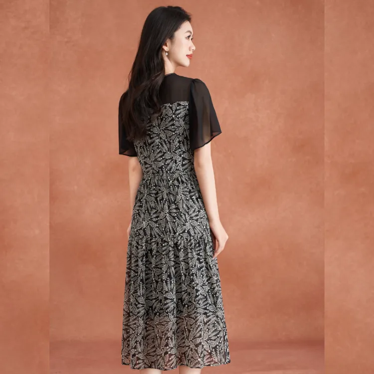Mylan Short Sleeved Dresses Women's Black-3