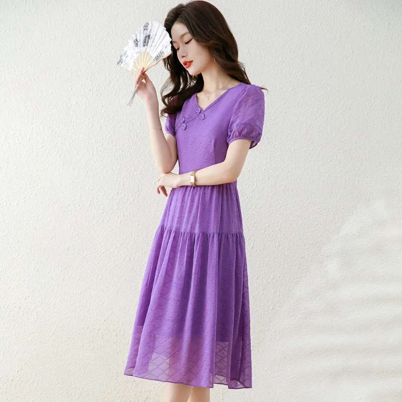 Mylan SS24 Short Sleeved Dresses Women's Purple-3