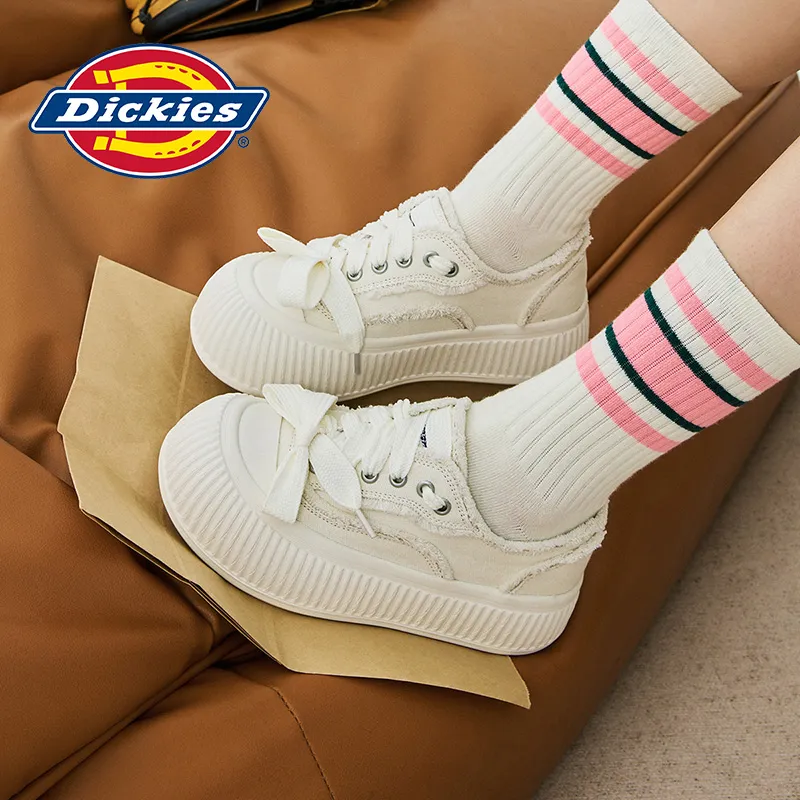 Dickies Canvas Shoes Women's Low Top Beige-9