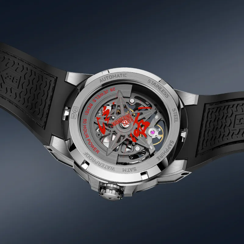 BEXEI The Wandering Earth Collaboration Mechanical Movement Watch Men's Watches Cut-Out Dial-7