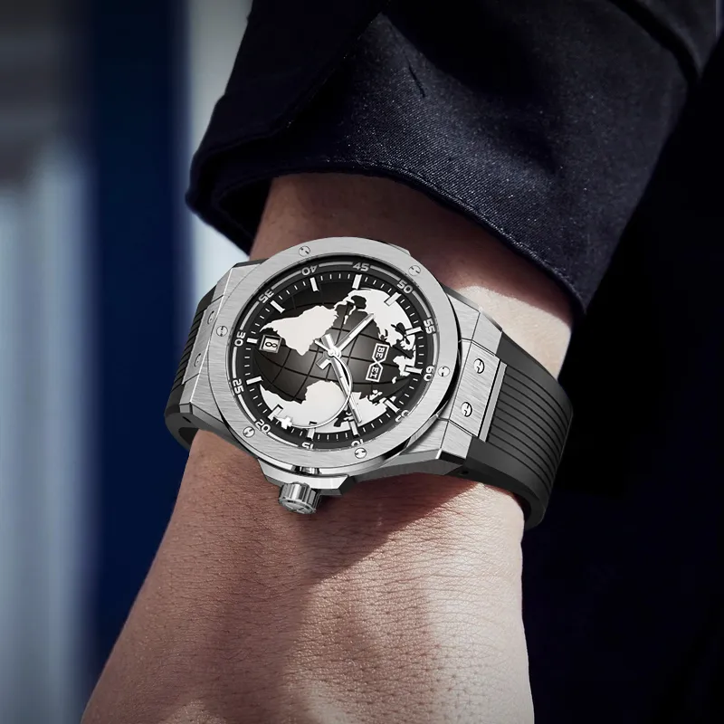 BEXEI J 20 Collection Automatic Mechanical Movement Watch Men's Watches Black Dial-3