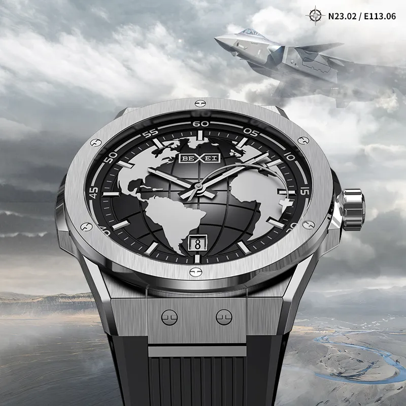 BEXEI J 20 Collection Automatic Mechanical Movement Watch Men's Watches Black Dial-1